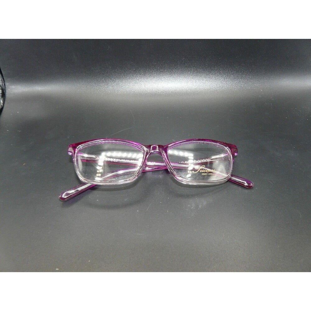 Success SS-93 52 16 140 Purple Clear Translucent Eye Glasses FRAMES ONLY